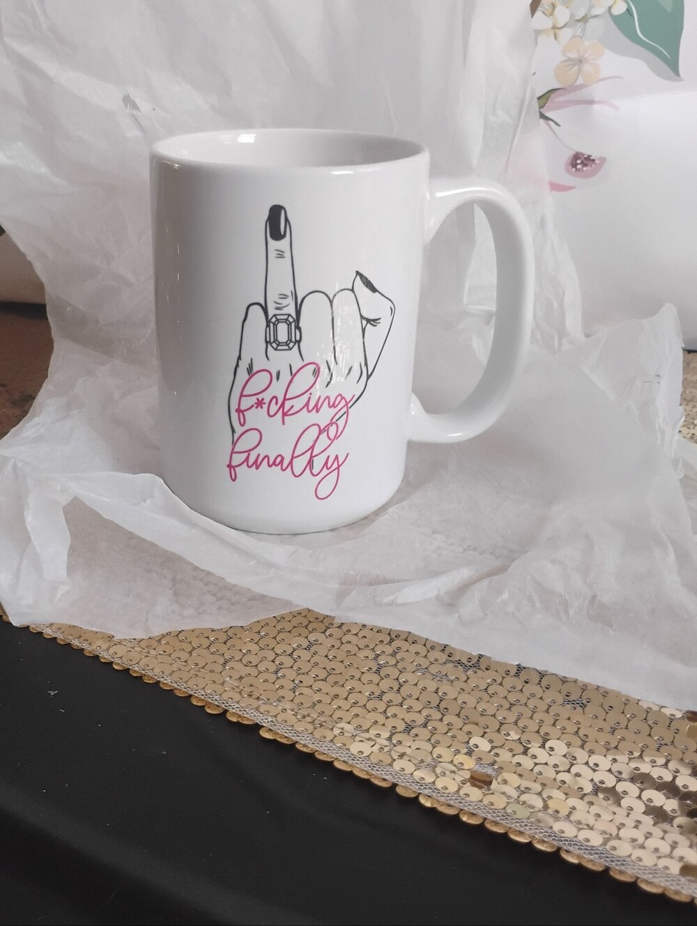 F*cking Finally White Ceramic Mug